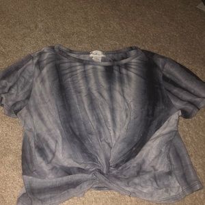 Blue-ish purple white crop top